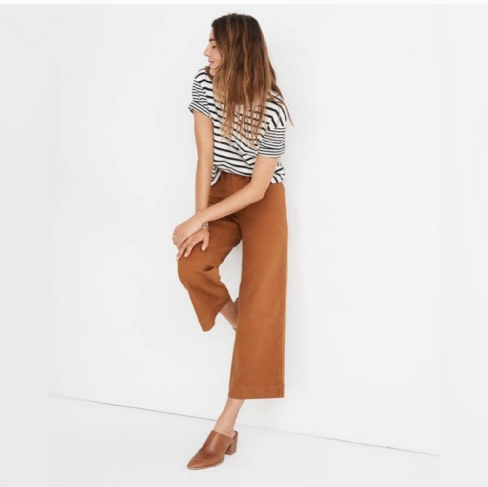 Madewell Duvall Button Front Utility Pants - Toffee - SZ Medium